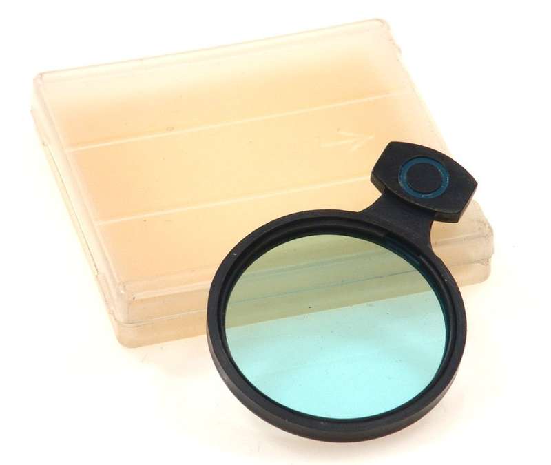 LINHOF 42mm SLIP IN CAMERA LENS FILTER BLUE MINT NR