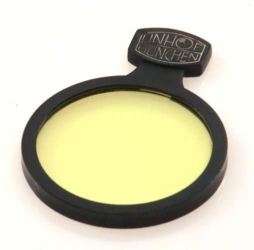 LINHOF 42mm SLIP IN CAMERA LENS FILTER YELLOW MINT NR