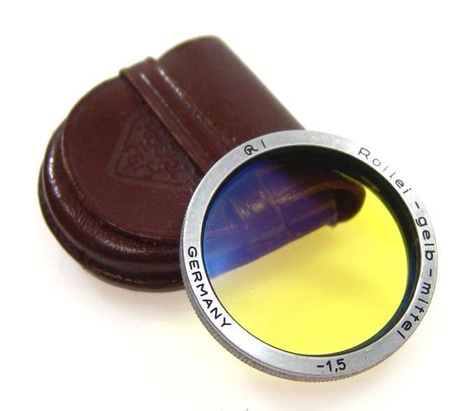 YELLOW ROLLEI-GELB-MITTEL -1.5 ROLLEI TLR FILTER CASED
