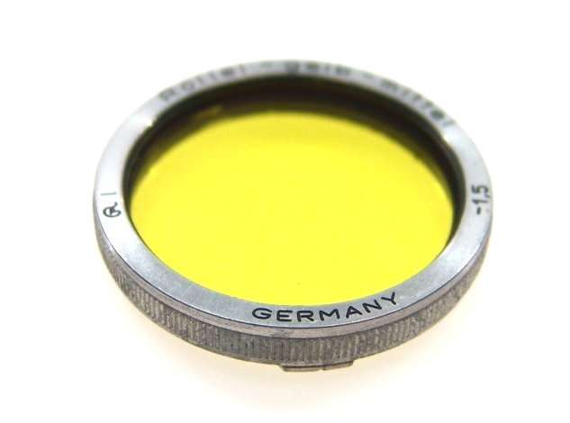 YELLOW ROLLEI-GELB-MITTEL -1.5 ROLLEI TLR FILTER CASED
