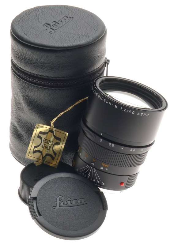 APO-SUMMICRON-M 1:2/90 mm ASPH. 6-Bit MINT 11884 M9 MONOCHROME f=90mm LEICA LENS