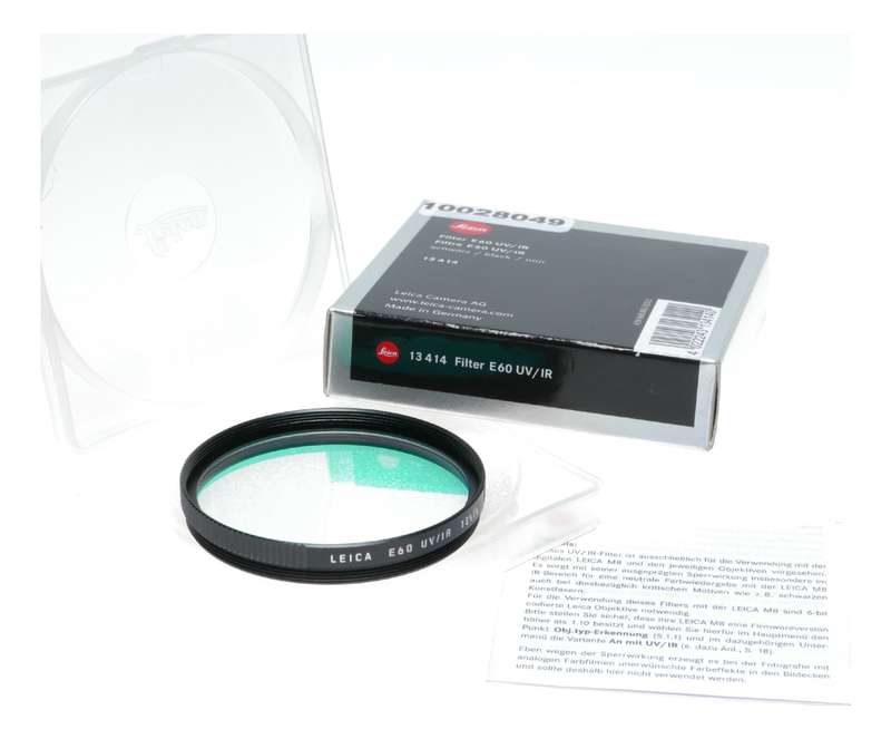 Leica Filter E60 UV/IR filtre black 13414 Germany Boxed MINT