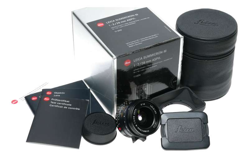 Leica Summicron-M 28 f/2 ASPH. Black 2/28mm f2 6-Bit Lens 11604 M10
