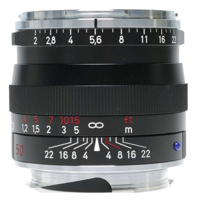 Leica M camera lens Zeiss Planar 2/50mm ZM T Excellent condition caps