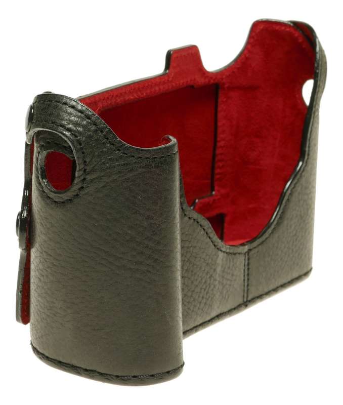 Angelo Pelle leather neck strap Luigi Leica M camera case black