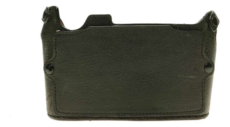 Angelo Pelle leather neck strap Luigi Leica M camera case black