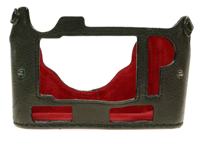 Angelo Pelle leather neck strap Luigi Leica M camera case black