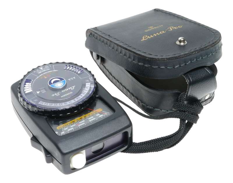 Gossen Lunar Pro Light Exposure meter black with carry case and strap