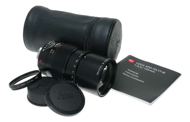 Leica APO-Telyt-M 1:3.4/135mm Lens - Black - With Case, Caps Filter!