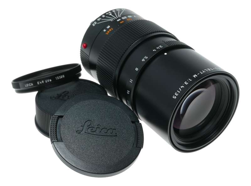 Leica APO-Telyt-M 1:3.4/135mm Lens - Black - With Case, Caps Filter!