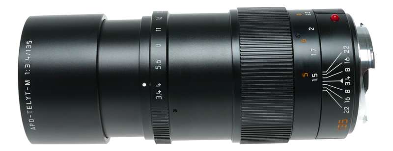 Leica APO-Telyt-M 1:3.4/135mm Lens - Black - With Case, Caps Filter!