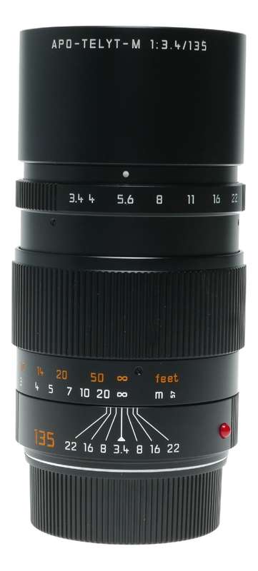 Leica APO-Telyt-M 1:3.4/135mm Lens - Black - With Case, Caps Filter!
