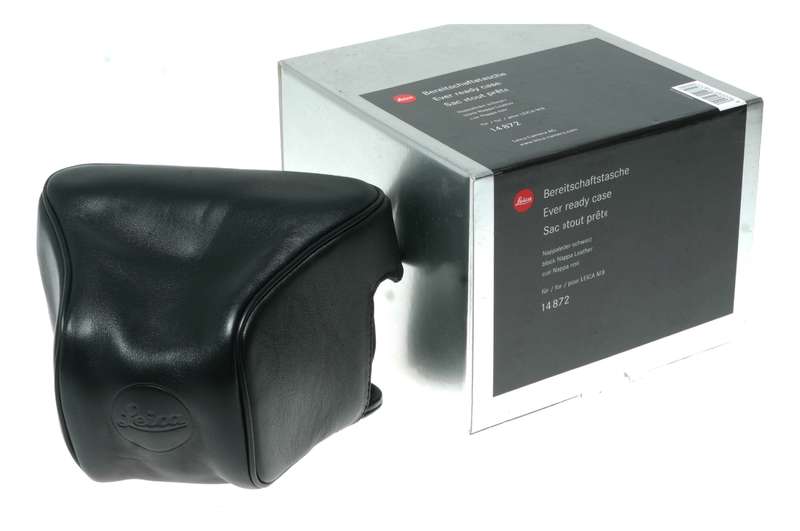 Leica Ever Ready half Case for M8 / M9 - Black Leather (14872) used boxed