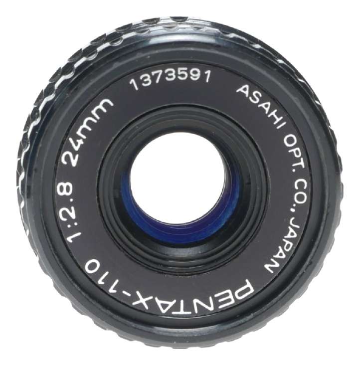 Subminiature Pentax-110 1:2.8 f=24mm wide angle lens 2.8/24mm lens set