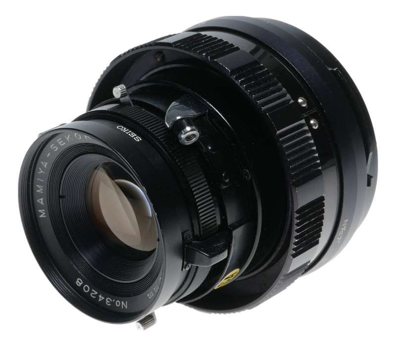 Mamiya-Sekor 1:3.5 f=100mm Universal Press Prime f/3.5 black 100mm lens