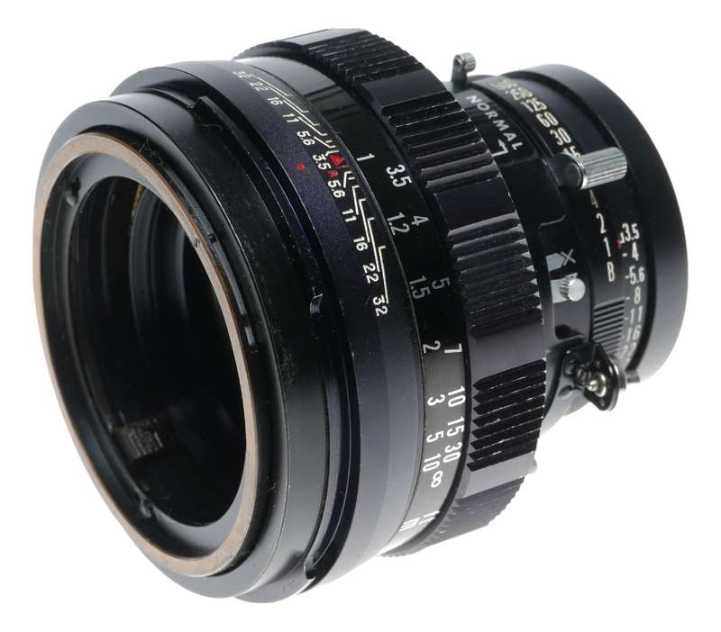 Mamiya-Sekor 1:3.5 f=100mm Universal Press Prime f/3.5 black 100mm lens