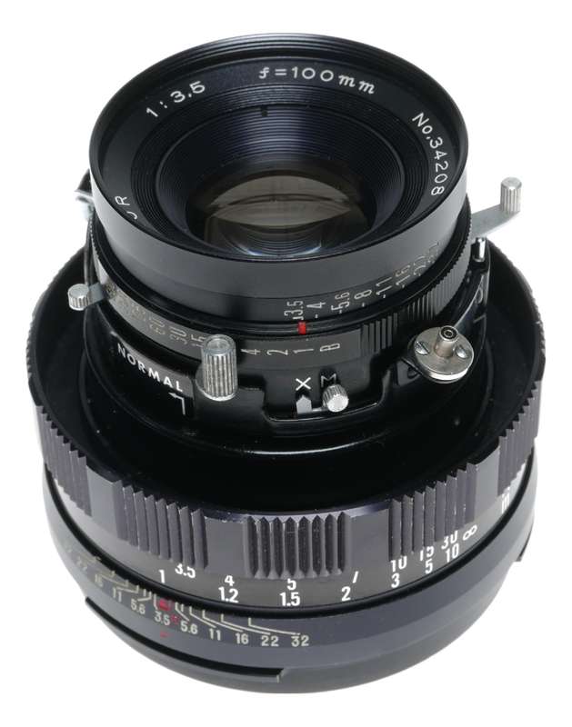 Mamiya-Sekor 1:3.5 f=100mm Universal Press Prime f/3.5 black 100mm lens