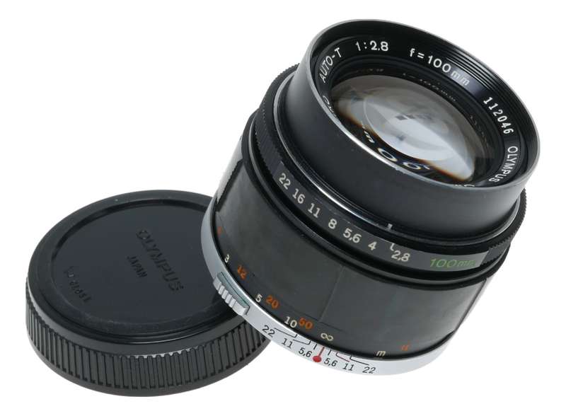 Olympus OM-Zuiko Auto-T 1:2.8 f=100mm lens 2.8/100 f/2.8 SLR vintage
