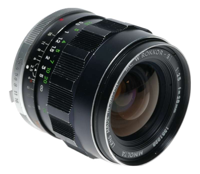 MC W.Rokkor-SI 1:2.5 f=28mm Minolta Vintage SLR wide angle lens