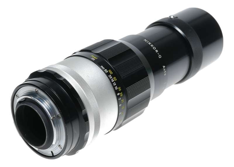 Nikkor-Q Auto 1:4 f=200mm vintage Nikon film lens 4/200