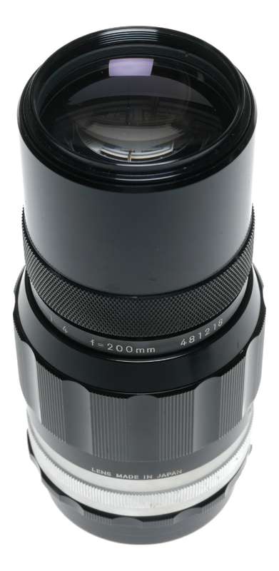 Nikkor-Q Auto 1:4 f=200mm vintage Nikon film lens 4/200