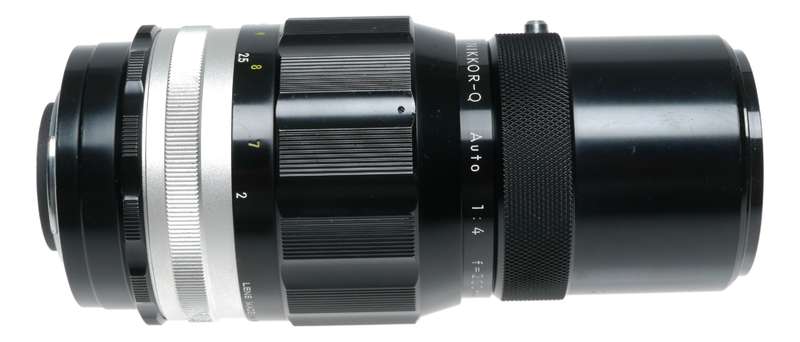 Nikkor-Q Auto 1:4 f=200mm vintage Nikon film lens 4/200