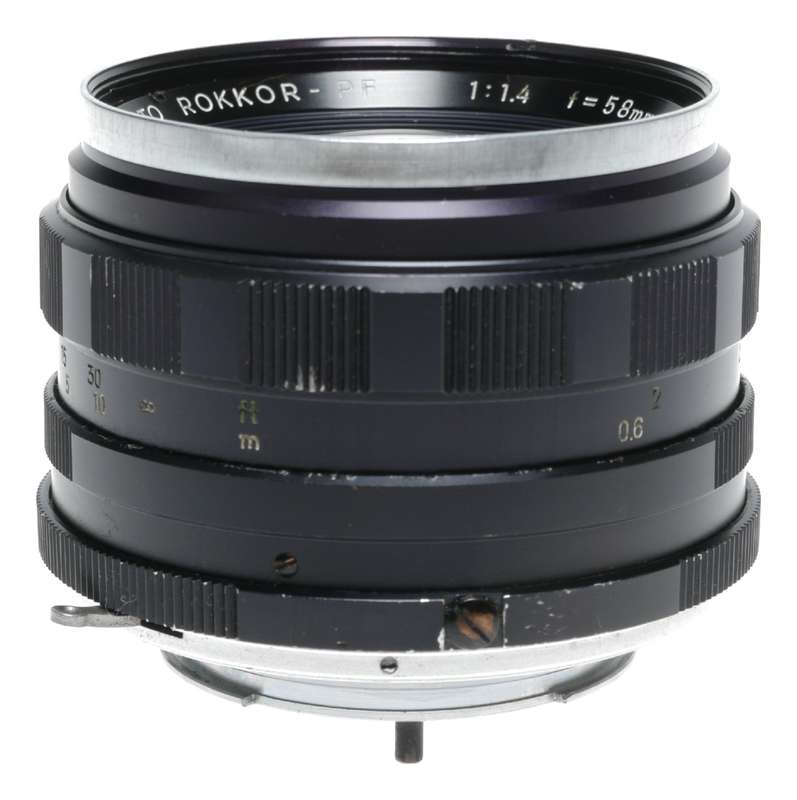 Auto Rokkor-PF 1:1.4 f=58mm Minolta vintage SLR camera lens 1.4/58 portrait