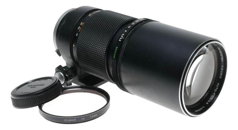 F=300mm f/4.5 Olympus Zuiko 4.5/300 Prime SLR vintage optics