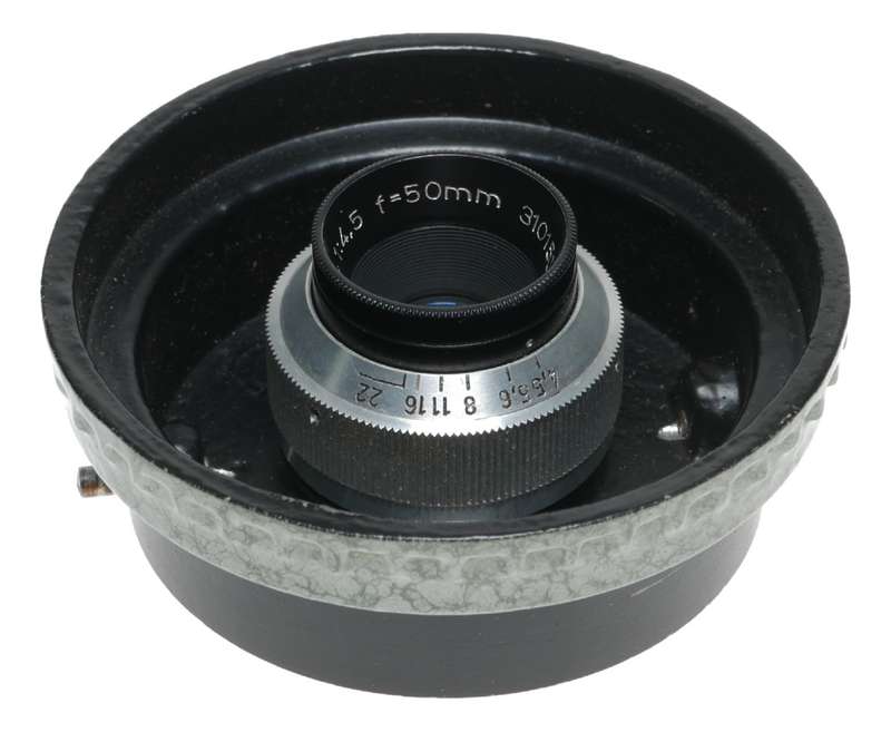 Circular lens board Meoptar Belar 1:4.5 f=50mm enlarging lens 4.5/50 f/4.5