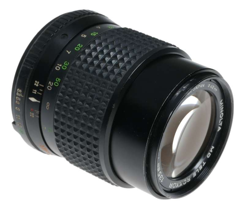 Minolta MD Tele Rokkor 135mm 1:3.5 vintage lens