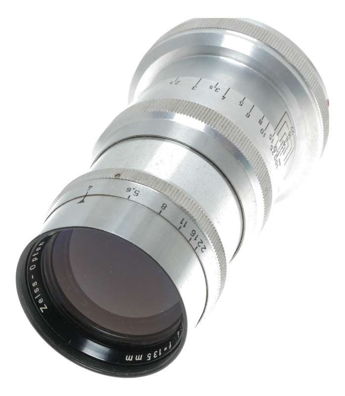 Contax Sonnar 1:4 f=135mm RF Vintage camera lens 4/135 chrome Zeiss