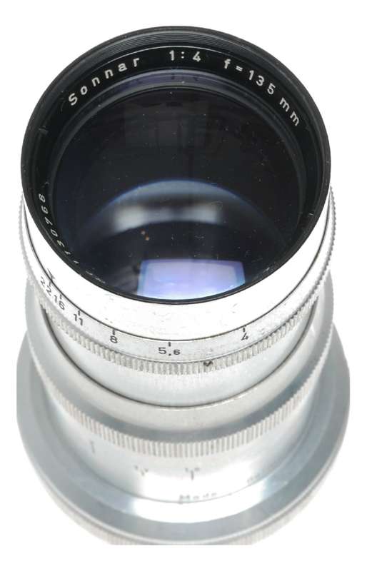 Contax Sonnar 1:4 f=135mm RF Vintage camera lens 4/135 chrome Zeiss
