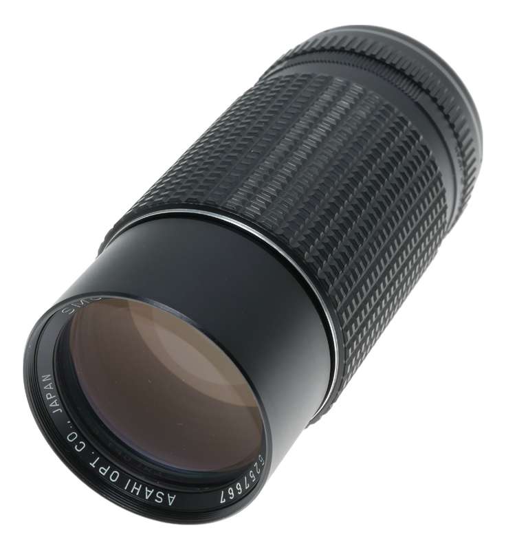SMC Pentax-M 1:4 200mm coated SLR film camera lens f/4 lens set 4/200