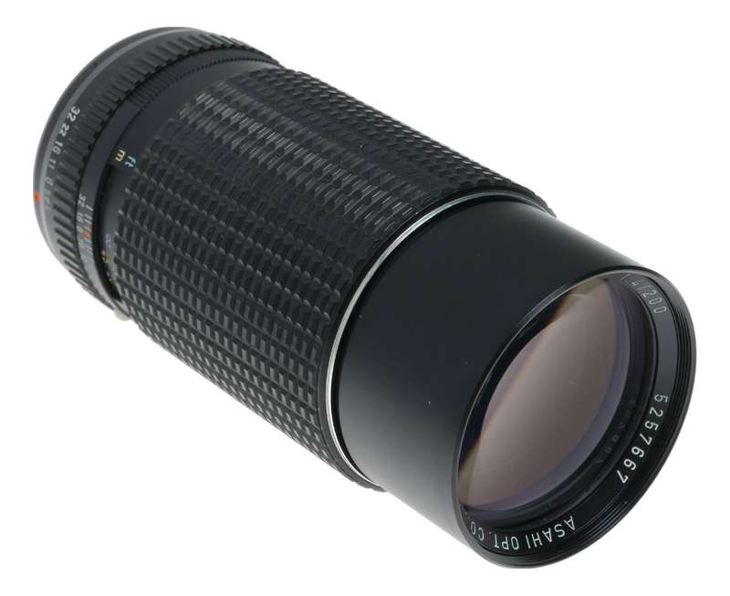 SMC Pentax-M 1:4 200mm coated SLR film camera lens f/4 lens set 4/200