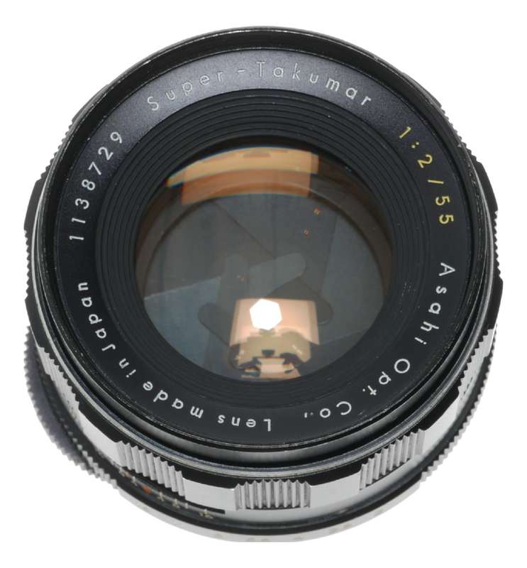 Super-Takumar 1:2/55 Asahi 35mm vintage film camera lens SLR 55mm f/2