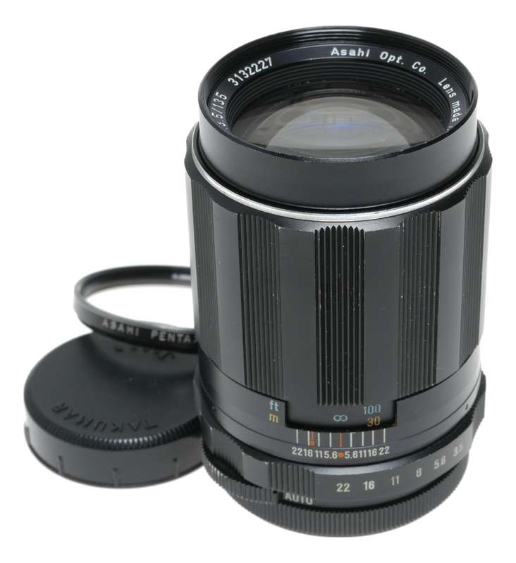 Pentax Super Takumar Asahi 3.5/135mm f/3.4 tele lens screw mount SLR