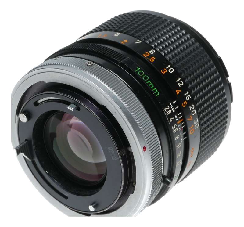 Canon lens FD 100mm 1:2.8 S.S.C camera lens f/2.8 rare vintage glass