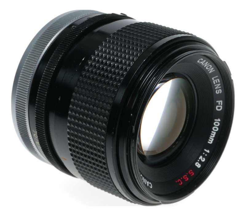 Canon lens FD 100mm 1:2.8 S.S.C camera lens f/2.8 rare vintage glass