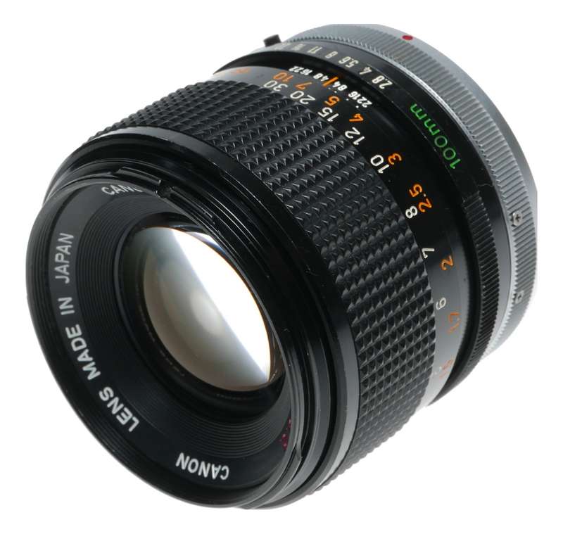 Canon lens FD 100mm 1:2.8 S.S.C camera lens f/2.8 rare vintage glass