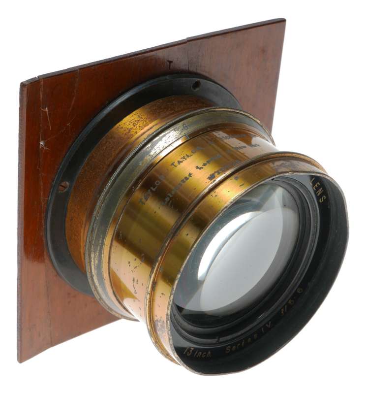 Cooke 13 inch Series Ivf/5.6 Anastigmat vintage brass lens wood lens board