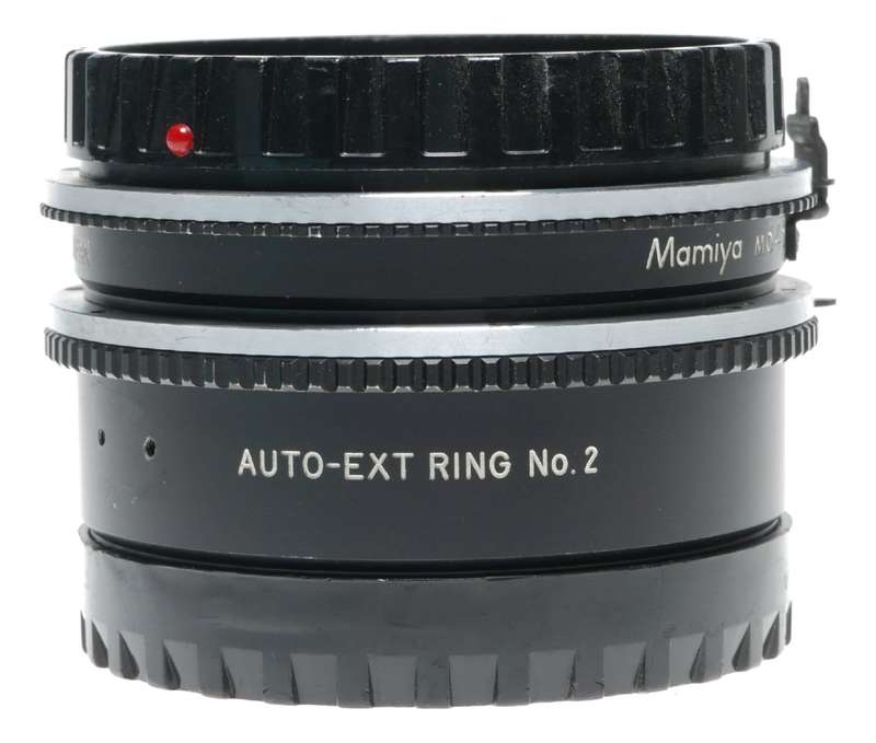 Mamiya M645 Auto-Ext ring No. 2 and No.1 medium format camera