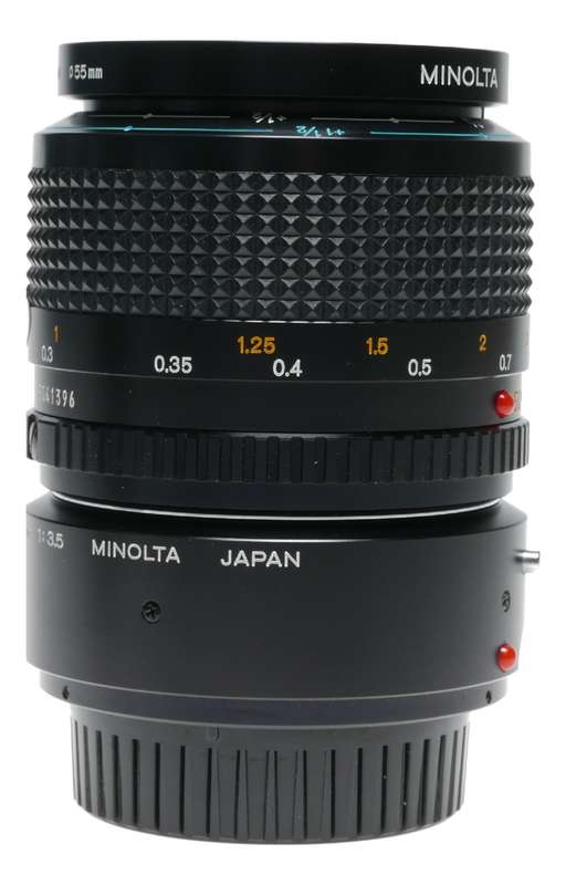 Minolta 50/3.5 MD Macro boxed vintage SLR film camera lens