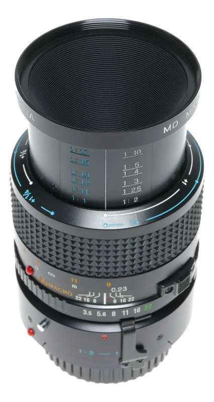 Minolta 50/3.5 MD Macro boxed vintage SLR film camera lens