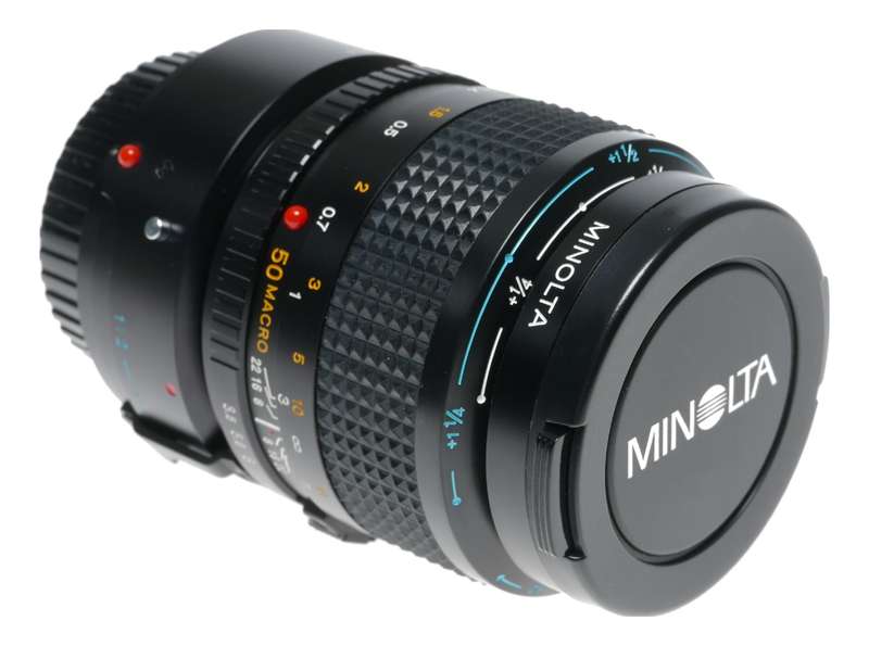 Minolta 50/3.5 MD Macro boxed vintage SLR film camera lens