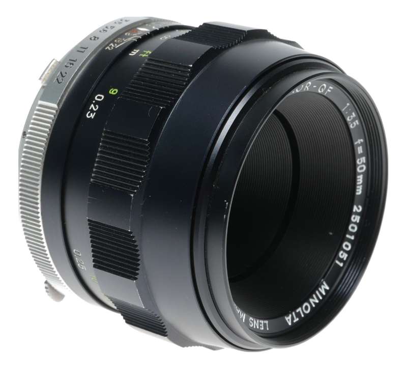Minolta MC Macro Rokkor-QF 1:3.5 f=50mm SLR vintage film camera lens