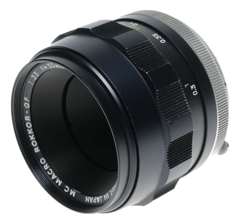 Minolta MC Macro Rokkor-QF 1:3.5 f=50mm SLR vintage film camera lens