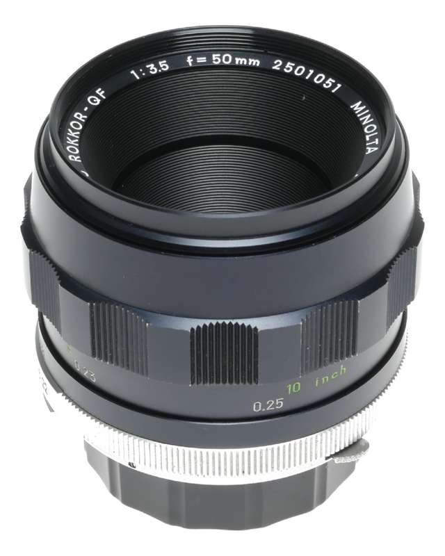 Minolta MC Macro Rokkor-QF 1:3.5 f=50mm SLR vintage film camera lens