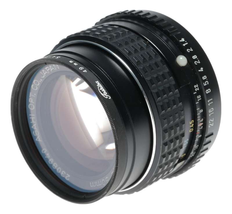 SMC Pentax-M 1:1.4 50mm coated SLR antique film camera f/1.4 lens set