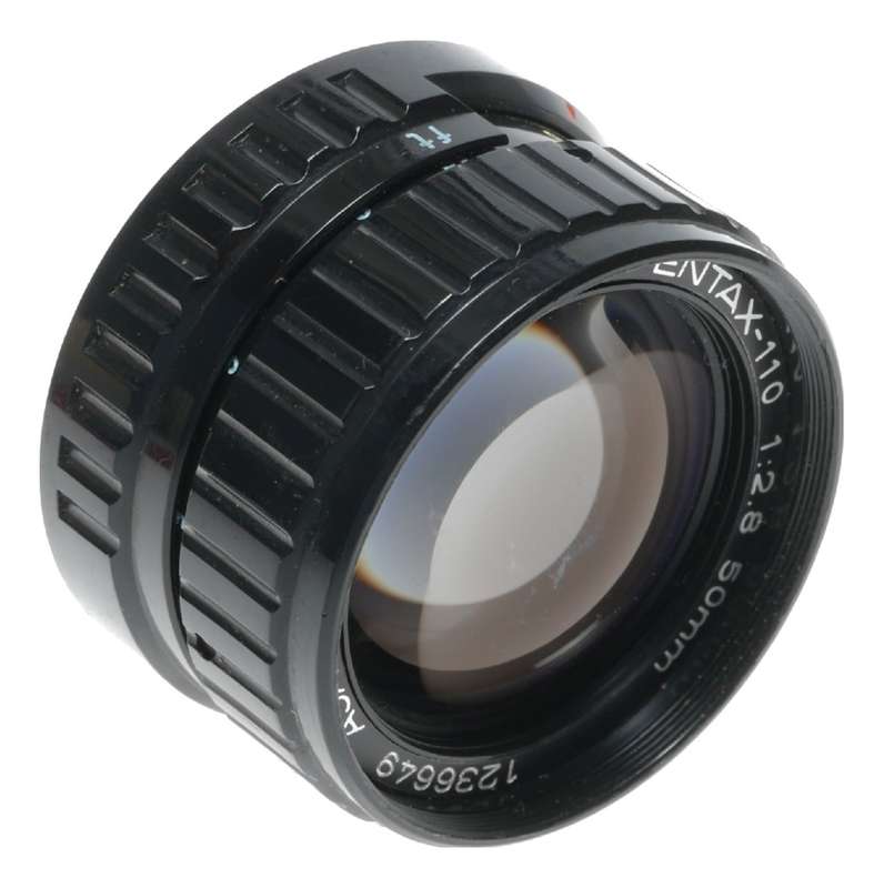 Pentax-110 1:2.8 50mm subminiature lens f/2.8 lens caps 2.8/50mm