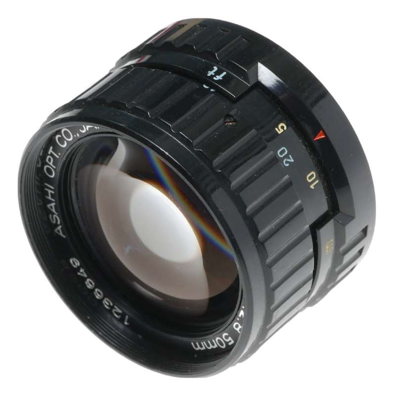 Pentax-110 1:2.8 50mm subminiature lens f/2.8 lens caps 2.8/50mm